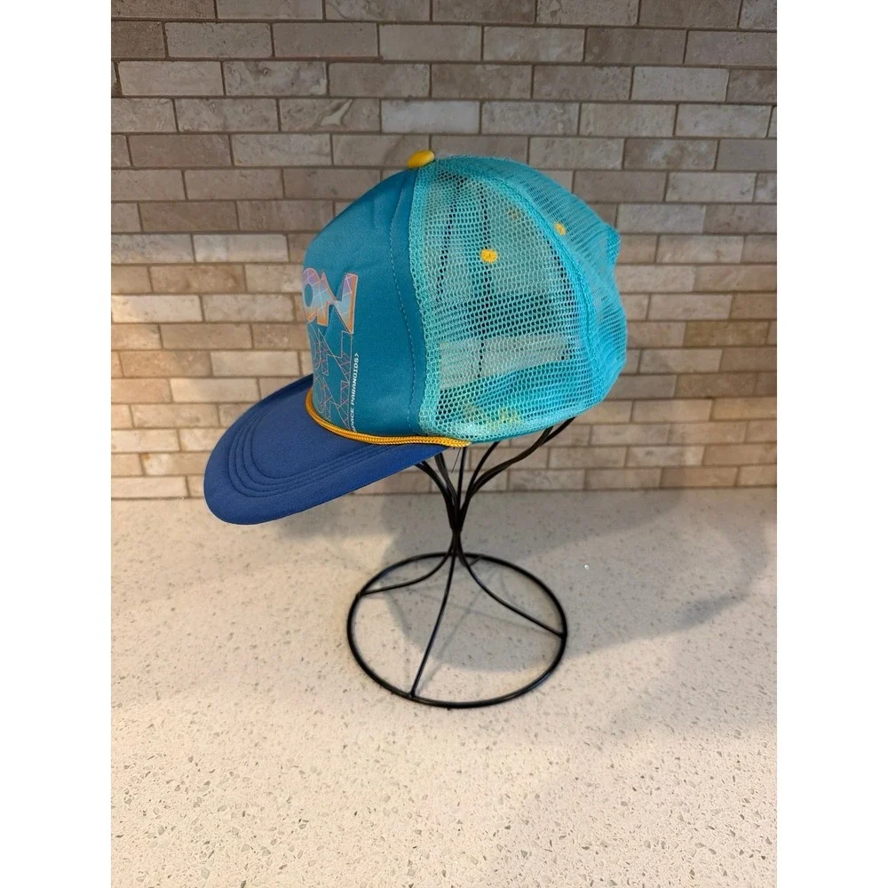 Disney Parks TRON Lightcycle Run Trucker Snapback‎ Hat Blue Mesh Space Paranoids